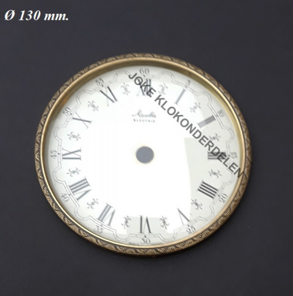 Pendule deur / wijzerplaat = bol glas 39029
