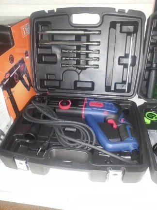 Pneumatische boorhamer 800 W regelbare toerental, ergonomische grip, 4 functies
