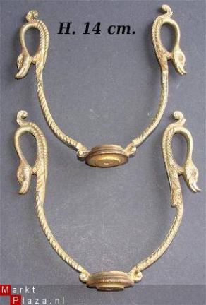 ===2 Klokstel ornamenten = brons = oud === 2006