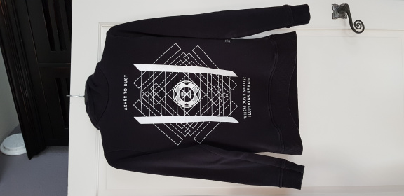 Ashestodust zwarte sweater met capuchon hoodie maat xs maat 164/170 - nr. 1