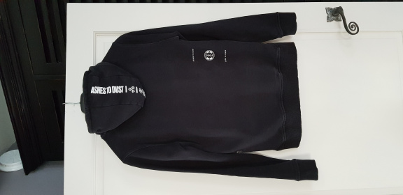 Ashestodust zwarte sweater met capuchon hoodie maat xs maat 164/170 - Afbeelding 3