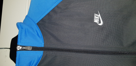 Nike trainingsjack licht blauw met grijs maat 158/170 - Afbeelding 3