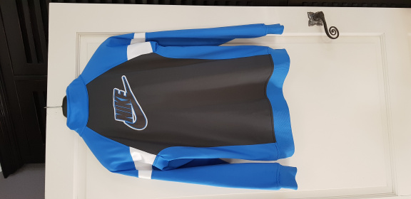 Nike trainingsjack licht blauw met grijs maat 158/170 - Afbeelding 4