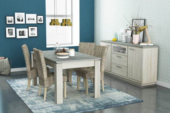 eethoek met eettafel en dressoir donder of licht bij beddo.nl - nr. 1