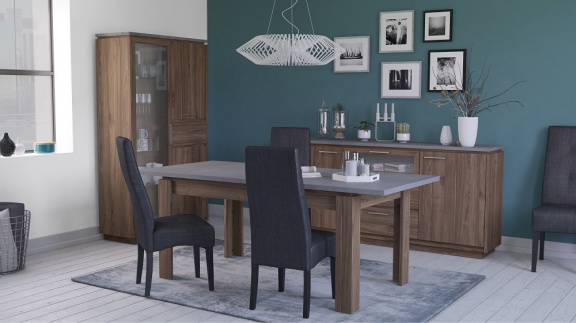 eethoek met eettafel en dressoir donder of licht bij beddo.nl - Afbeelding 3