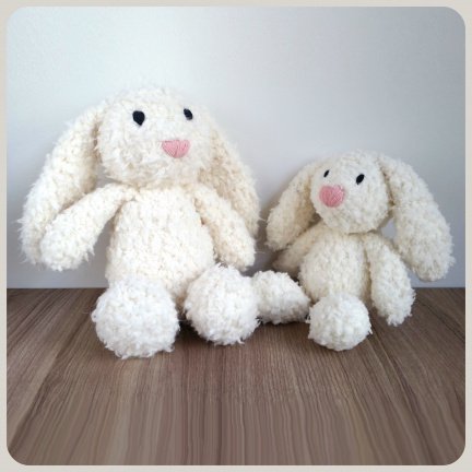 Gehaakte knuffel Konijn | handgemaakt | klein (25 cm) - Afbeelding 2
