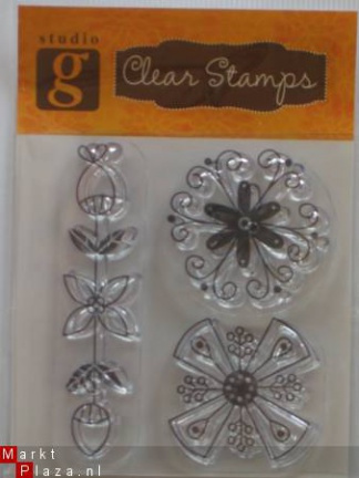OP=OP studio G clear stempel flowers 2