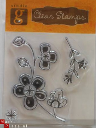 OP=OP studio G clear stempel flowers 3
