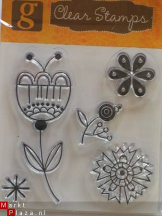 OP=OP studio G clear stempel flowers 7
