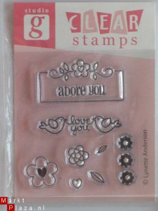 OP=OP studio G clear stempel adore you