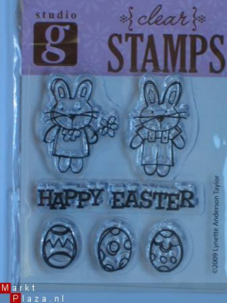 OP=OP studio G clear stempel happy easter