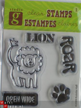 OP=OP studio G clear stempel lion