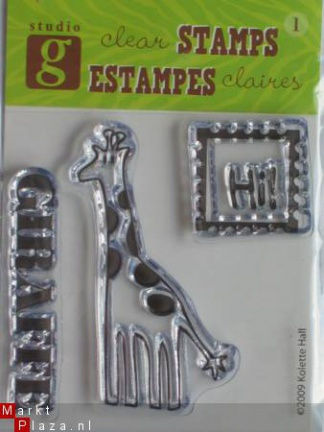OP=OP studio G clear stempel Giraffe