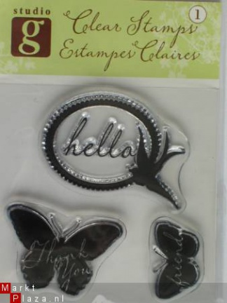 OP=OP studio G clear stempel hello