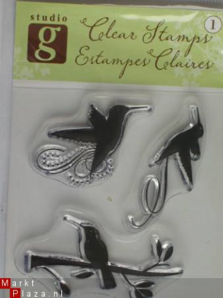 OP=OP studio G clear stempel birds
