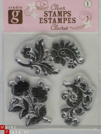 OP=OP studio G clear stempel flourishes