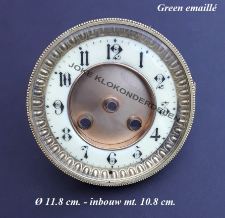 Franse pendule deur / wijzerp = gesl vlak glas= 38501