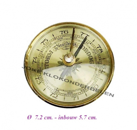 Barometer = bol ( kunststof geslepen) glas = 39726