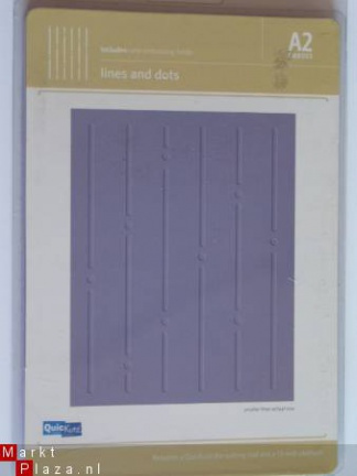 OP=OP Quickutz embossing folder lines&dots