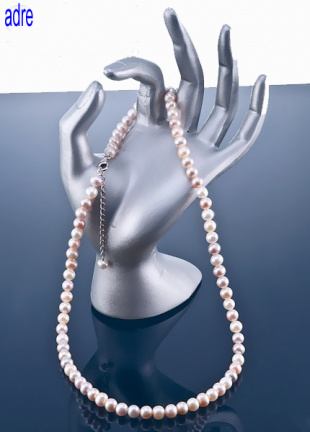 No 243 Parelcollier van echte parels 55 cm - nr. 1