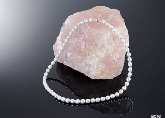 No 148 A Collier uit echte parels 42 cm - Afbeelding 2