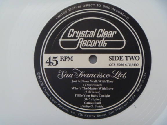San Francisco Ltd - jazzLP 1976 - wit vinyl EP 45rpm - 12" - Afbeelding 4