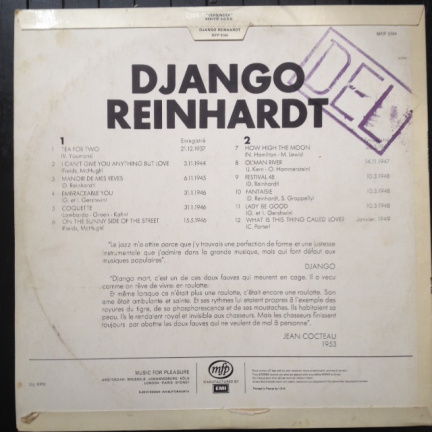 Django Reinhardt - MFP 5164 - JazzLP - Afbeelding 2