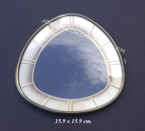 Pendule deur / wijzerplaat = bol glas = 39875