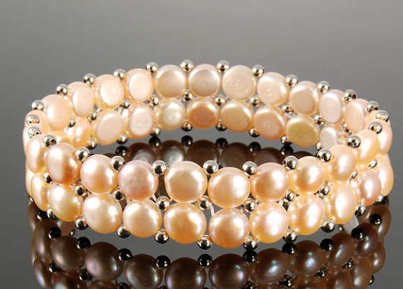 No 120 Fijne Armband parels 17 cm - nr. 1