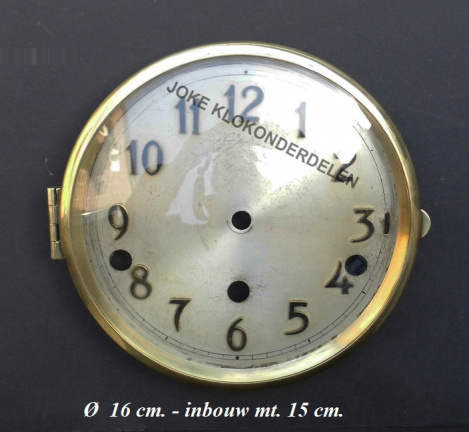 =Pendule deur / wijzerplaat = bol glas = 39966