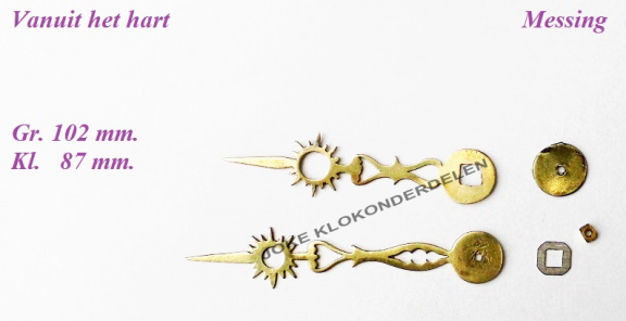 === Comtoise wijzers = messing = oud === 39465