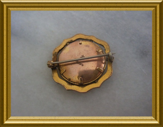 Oude doublé foto broche : man met lorgnet / halve bril - Afbeelding 2