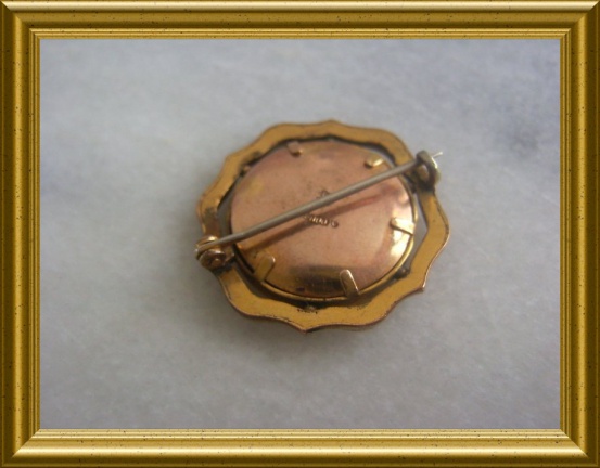 Oude doublé foto broche : man met lorgnet / halve bril - Afbeelding 4
