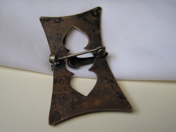 Broche gesp art nouveau 6.1x3.5 cm - Afbeelding 3
