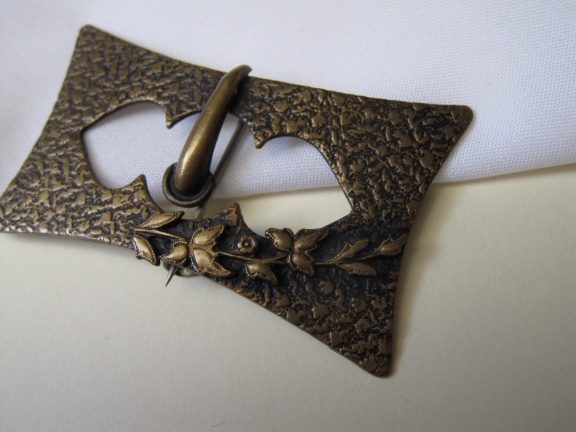 Broche gesp art nouveau 6.1x3.5 cm - Afbeelding 4