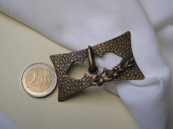 Broche gesp art nouveau 6.1x3.5 cm - Afbeelding 5