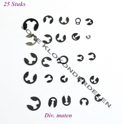 === 25 Wisselrad schijfjes / E clips =39070