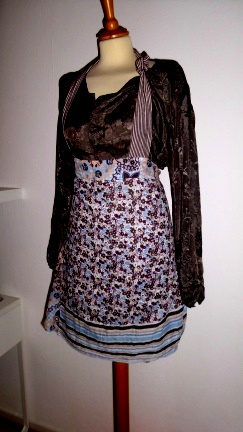 MENONOVE Rok bloemetjes ( elastische taille ) Maat 42 ( L ) - Afbeelding 4