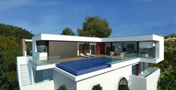 Moderne villa`s panoramisch zeezicht Costa Blanca