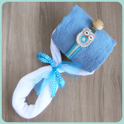 Luiertaart rammelaar donkerblauw | Van 14,95 voor 11,95! - nr. 1