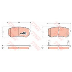 Remblokkenset, schijfrem TRW GDB3370 Hyundai I10 Kia Picanto - nr. 1