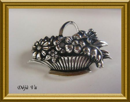 Mooie broche : bloemenmand, Elox - Afbeelding 2