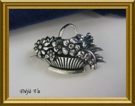 Mooie broche : bloemenmand, Elox - Afbeelding 3