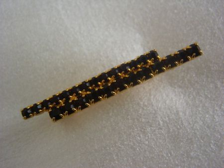 Oude broche ; rode steentjes - Afbeelding 4