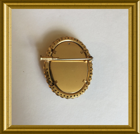 Vintage broche : glas camee - Afbeelding 5