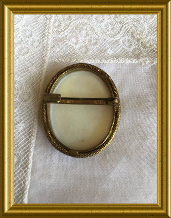 Antieke broche : glas camee - Afbeelding 4
