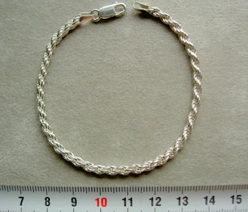Zilveren armbandje 19cm - 3.5 mm koord