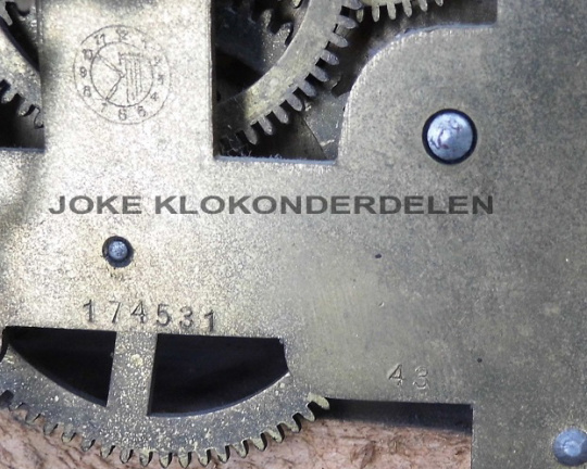 === Regulateur uurwerk = Urgos = gebruikt === 40347 - Afbeelding 5