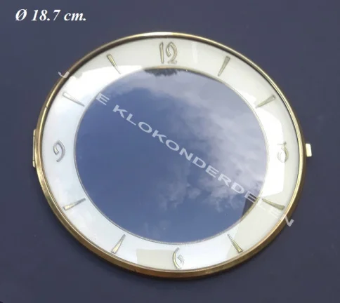 Pendule deur / wijzerplaat = bol glas = 39876