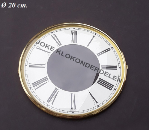 Pendule deur / wijzerplaat = bol glas = 40366